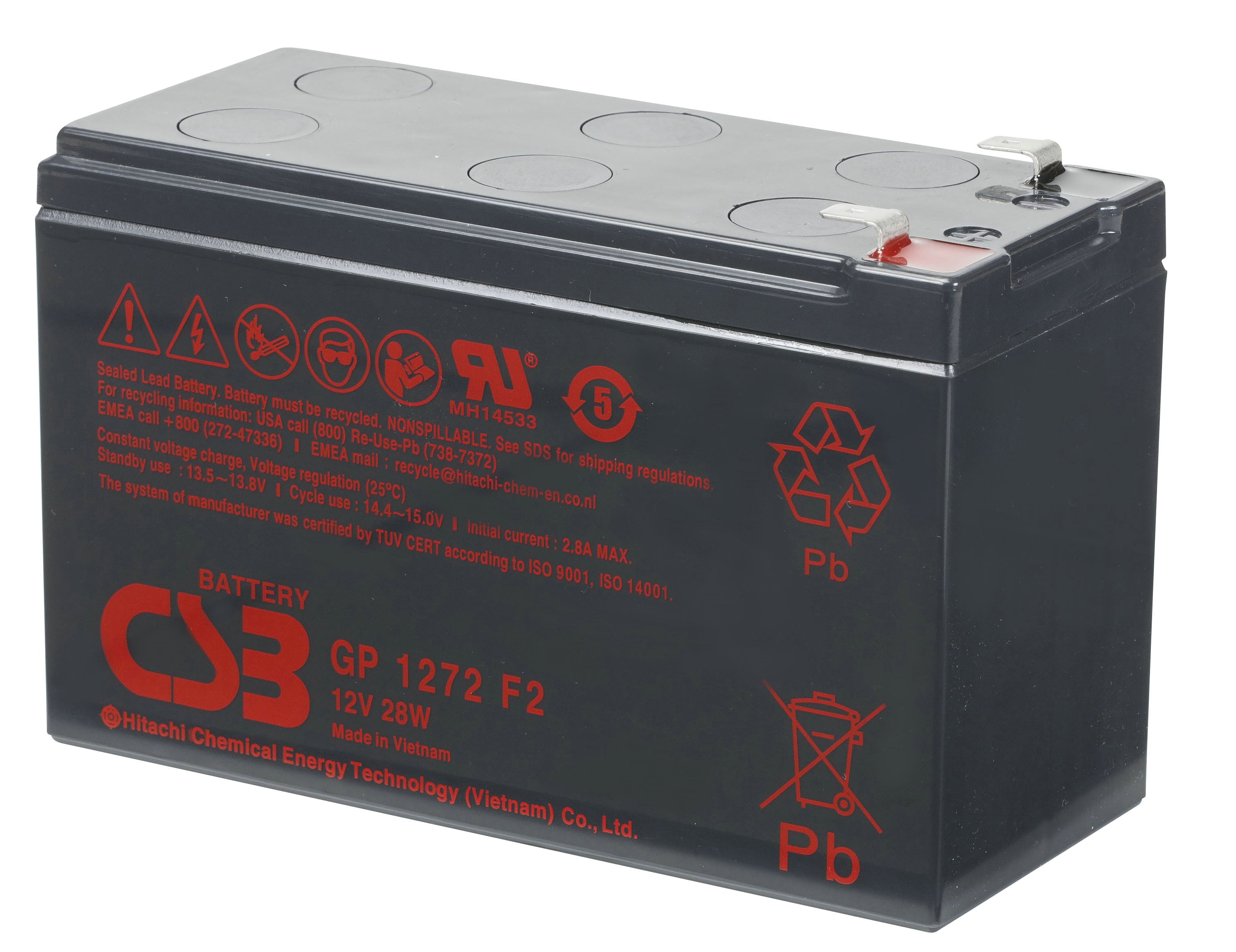 CSB蓄电池GP1272 (12V28W)